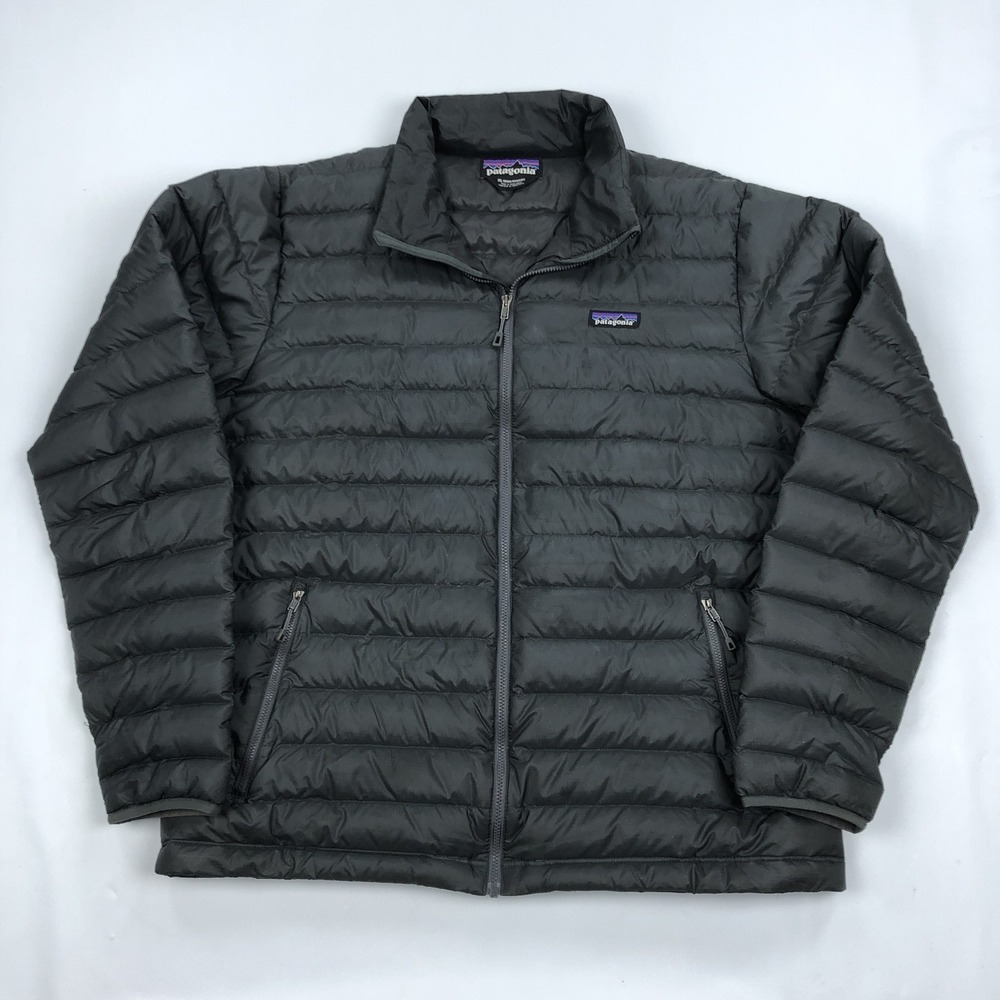 Patagonia Mens Down Sweater Jacket Black Puffer XL 84674 Feather